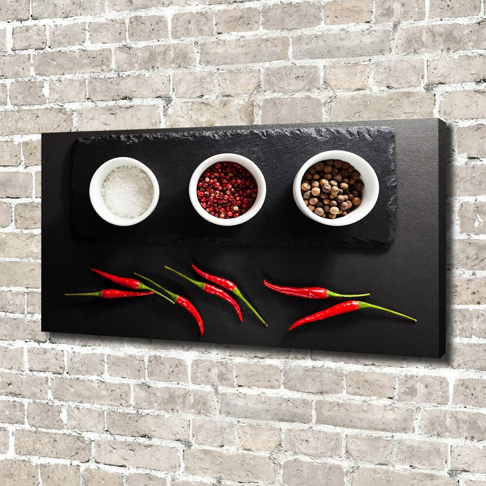 Canvas wall art Spices and chillies