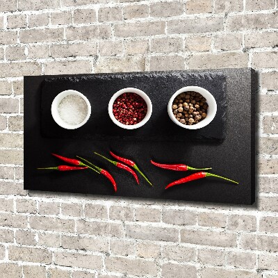 Canvas wall art Spices and chillies