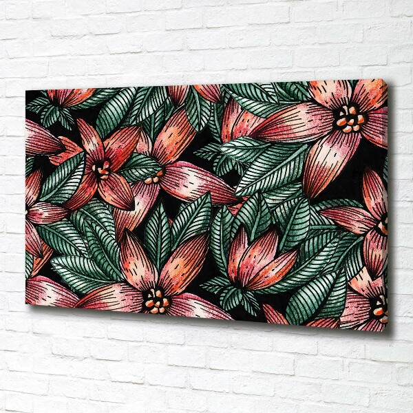 Canvas wall art Floral pattern