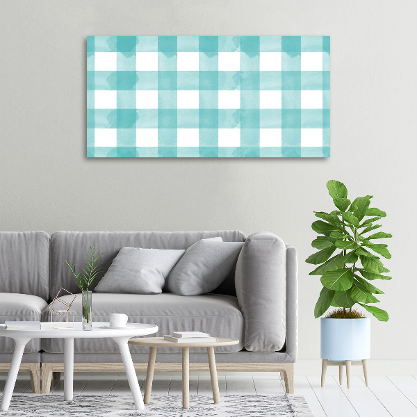 Canvas wall art Blue grille