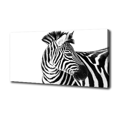 Wall art canvas large Zebra in the snow