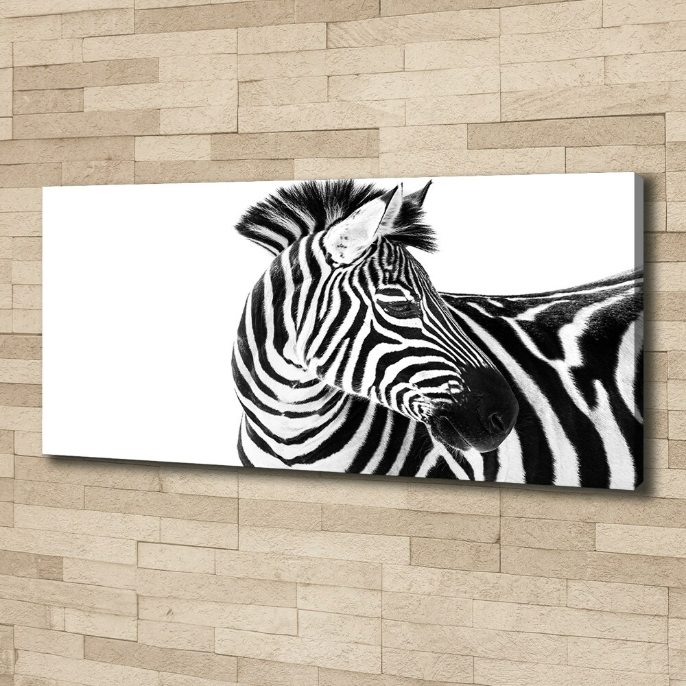 Wall art canvas large Zebra in the snow