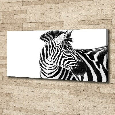 Wall art canvas large Zebra in the snow