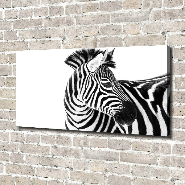 Wall art canvas large Zebra in the snow