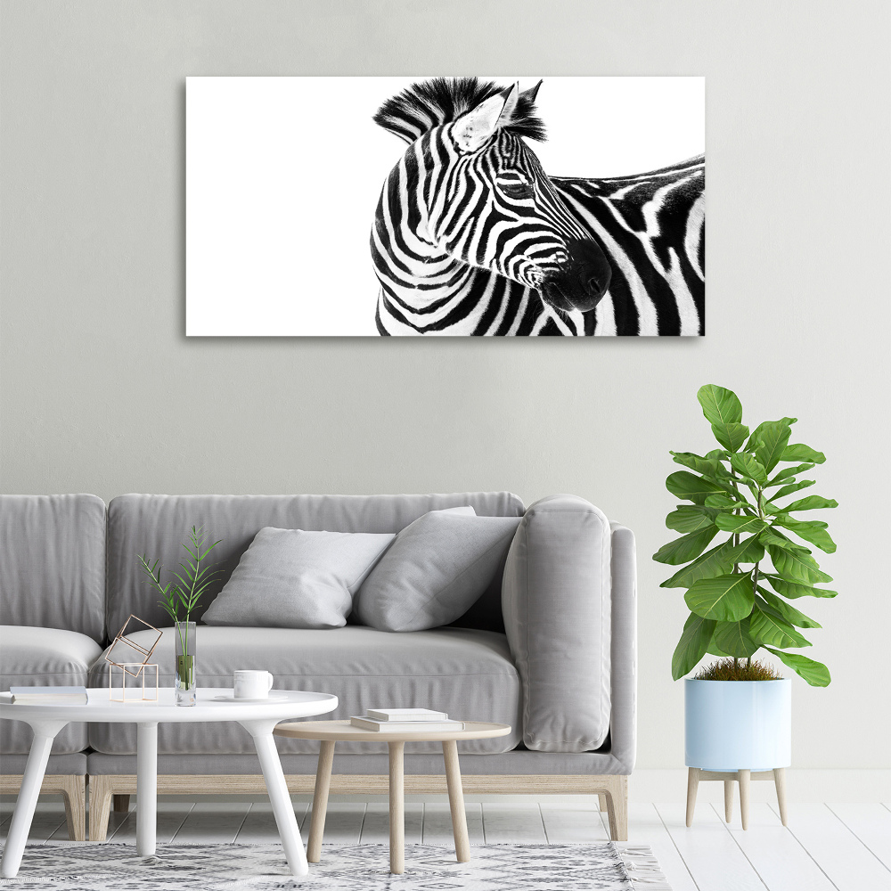 Wall art canvas large Zebra in the snow