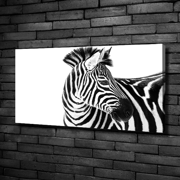 Wall art canvas large Zebra in the snow