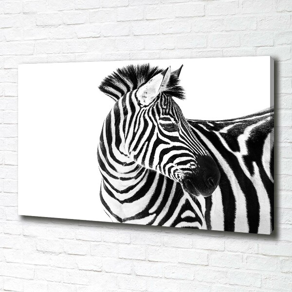 Wall art canvas large Zebra in the snow