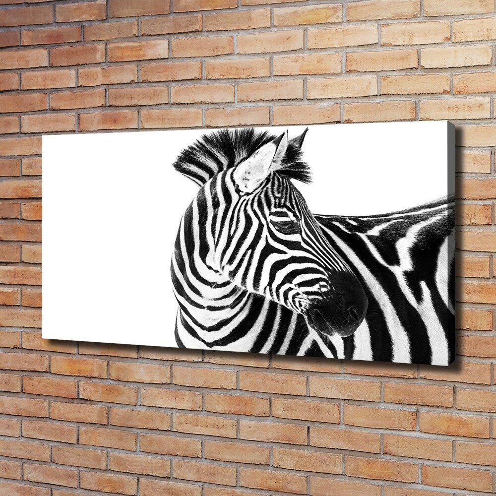 Wall art canvas large Zebra in the snow