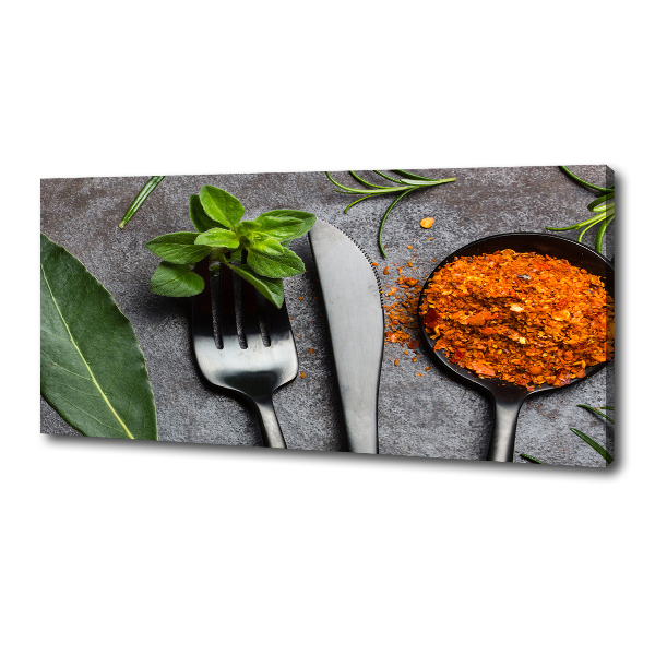 Canvas wall art Cutlery and spices