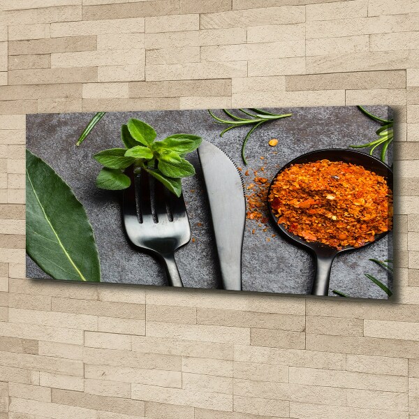 Canvas wall art Cutlery and spices