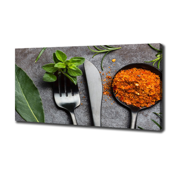 Canvas wall art Cutlery and spices