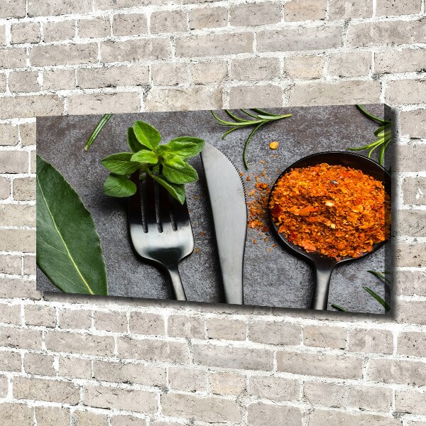 Canvas wall art Cutlery and spices