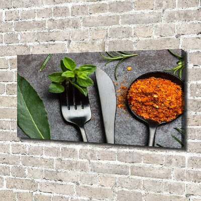 Canvas wall art Cutlery and spices