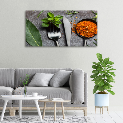 Canvas wall art Cutlery and spices