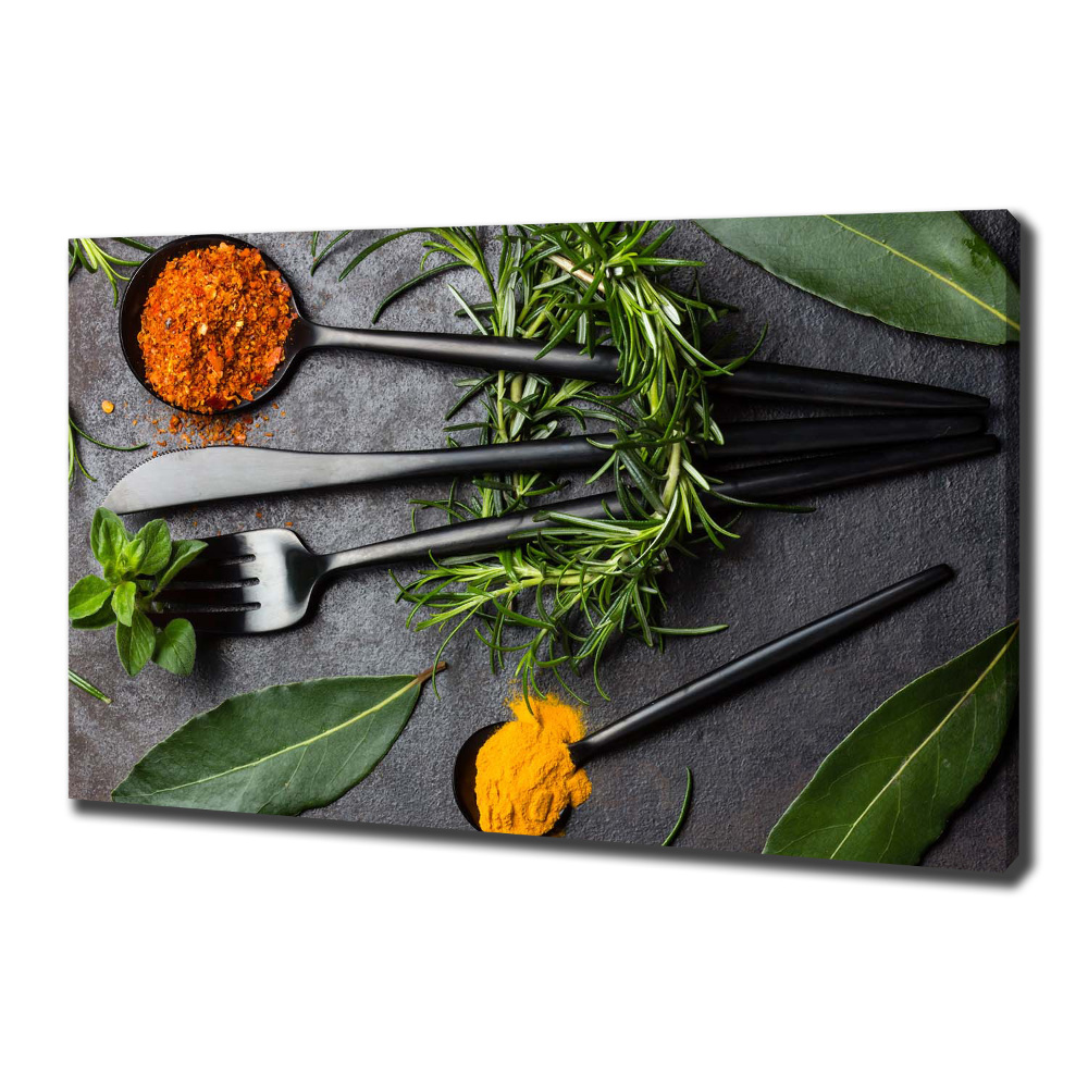 Canvas wall art Cutlery and spices