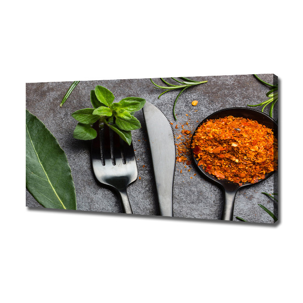 Canvas wall art Cutlery and spices