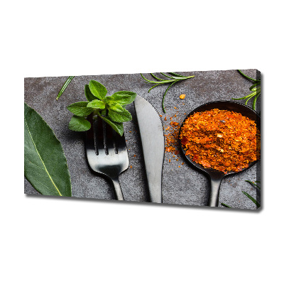 Canvas wall art Cutlery and spices