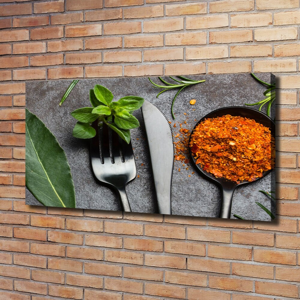 Canvas wall art Cutlery and spices