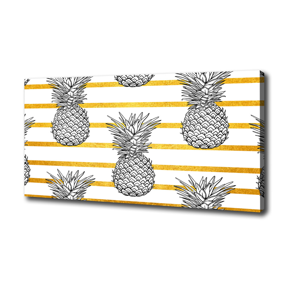 Canvas wall art Pineapple stripes