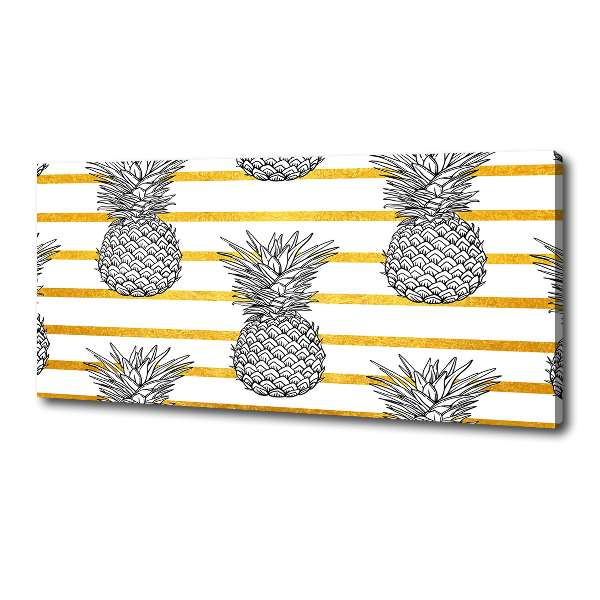 Canvas wall art Pineapple stripes