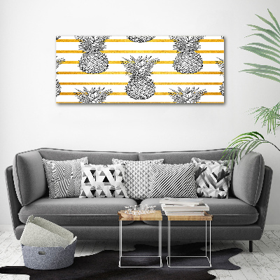 Canvas wall art Pineapple stripes