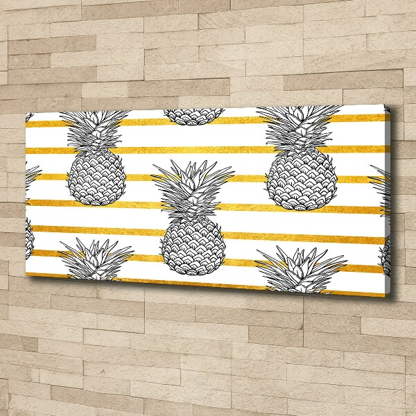 Canvas wall art Pineapple stripes