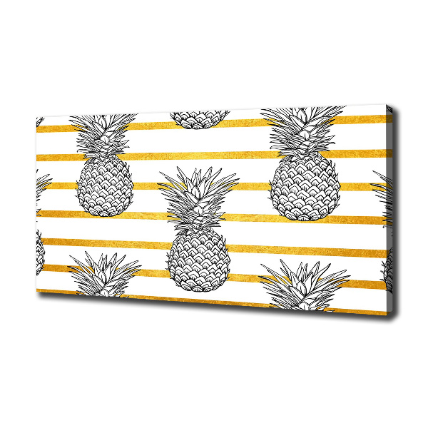 Canvas wall art Pineapple stripes