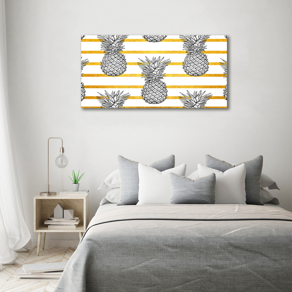 Canvas wall art Pineapple stripes