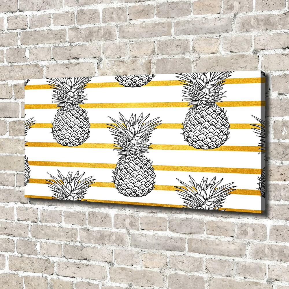 Canvas wall art Pineapple stripes