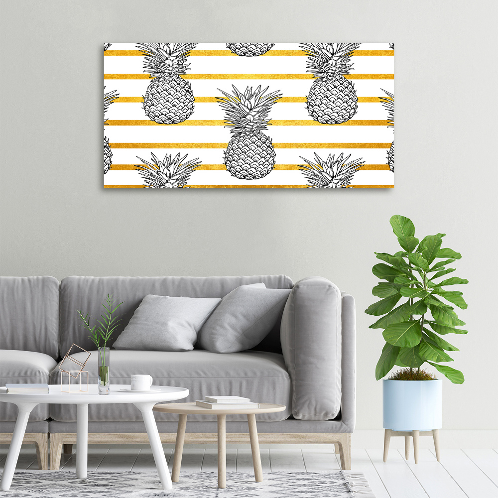 Canvas wall art Pineapple stripes