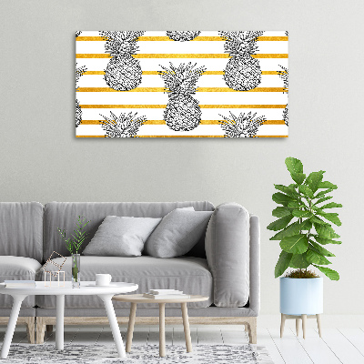 Canvas wall art Pineapple stripes