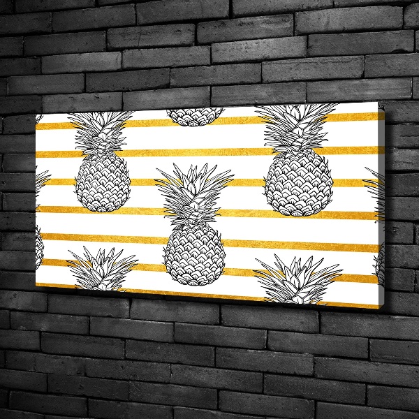 Canvas wall art Pineapple stripes