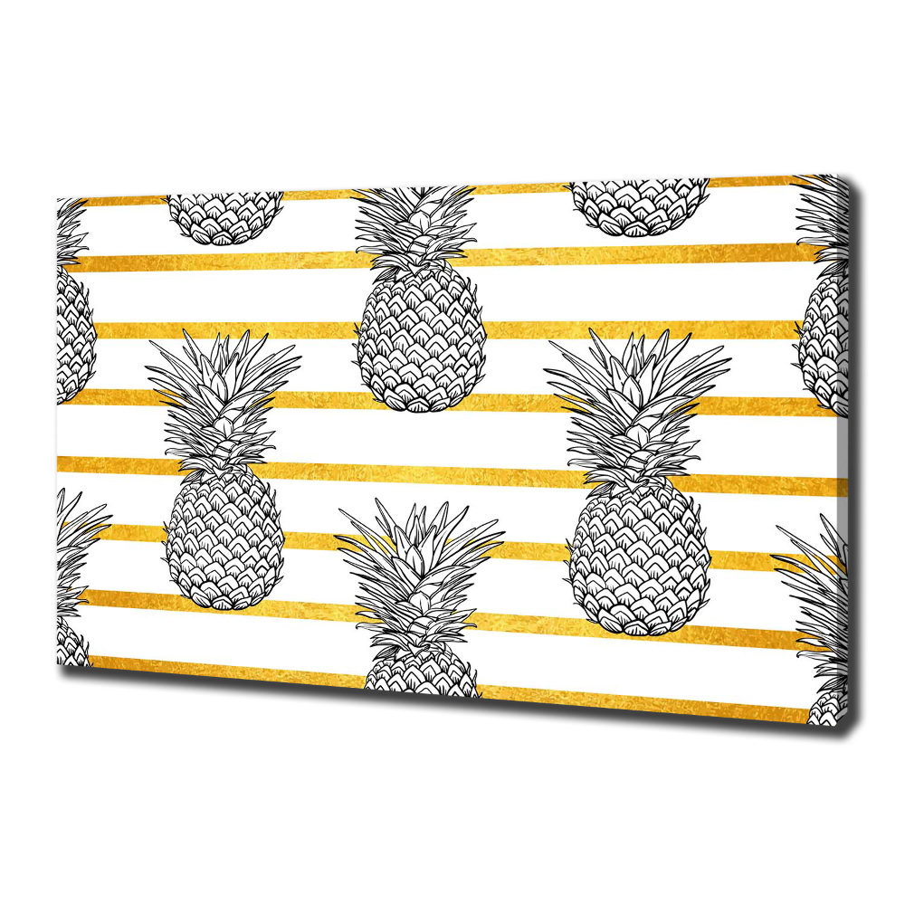 Canvas wall art Pineapple stripes