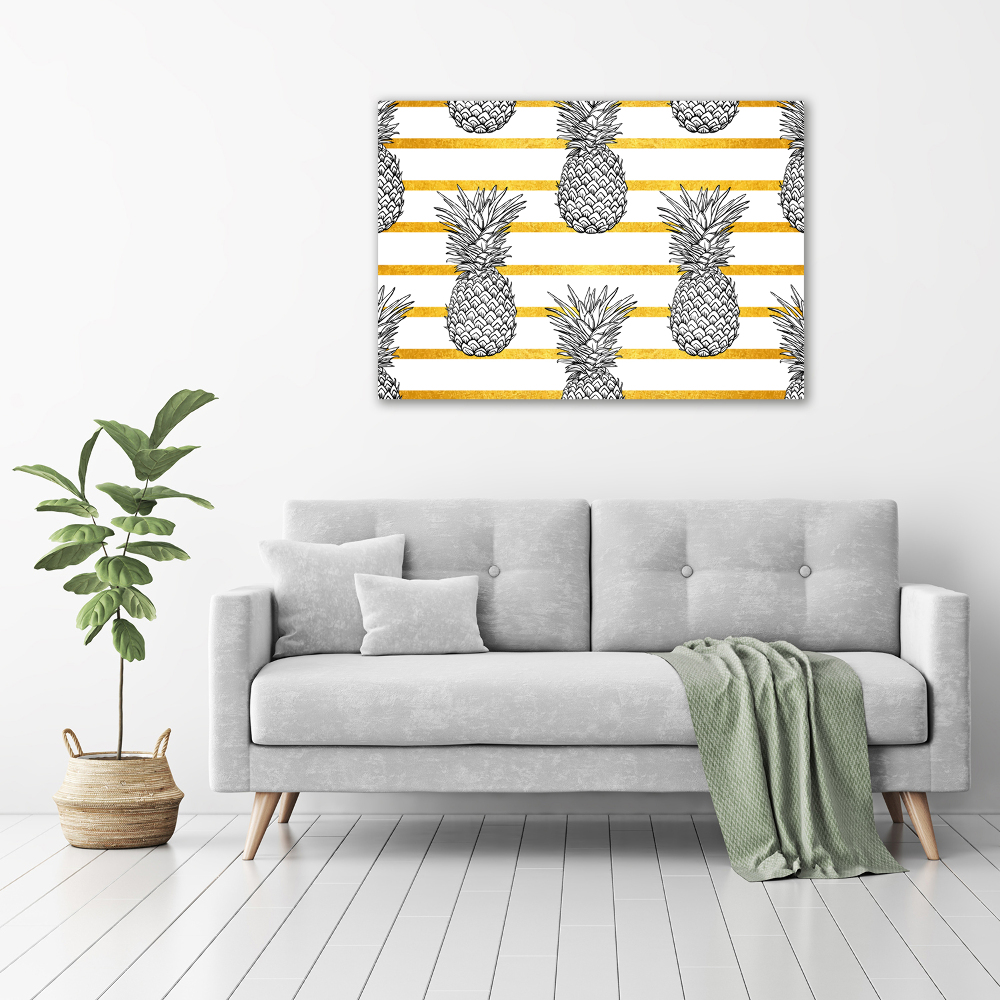 Canvas wall art Pineapple stripes