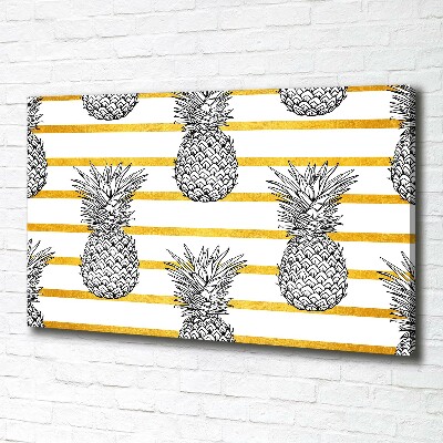 Canvas wall art Pineapple stripes