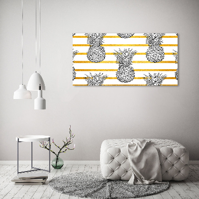 Canvas wall art Pineapple stripes