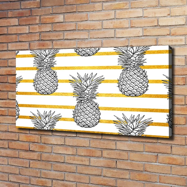 Canvas wall art Pineapple stripes