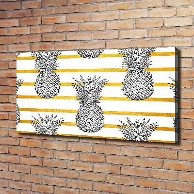 Canvas wall art Pineapple stripes