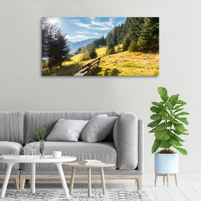 Canvas wall art Autumn in the mountains