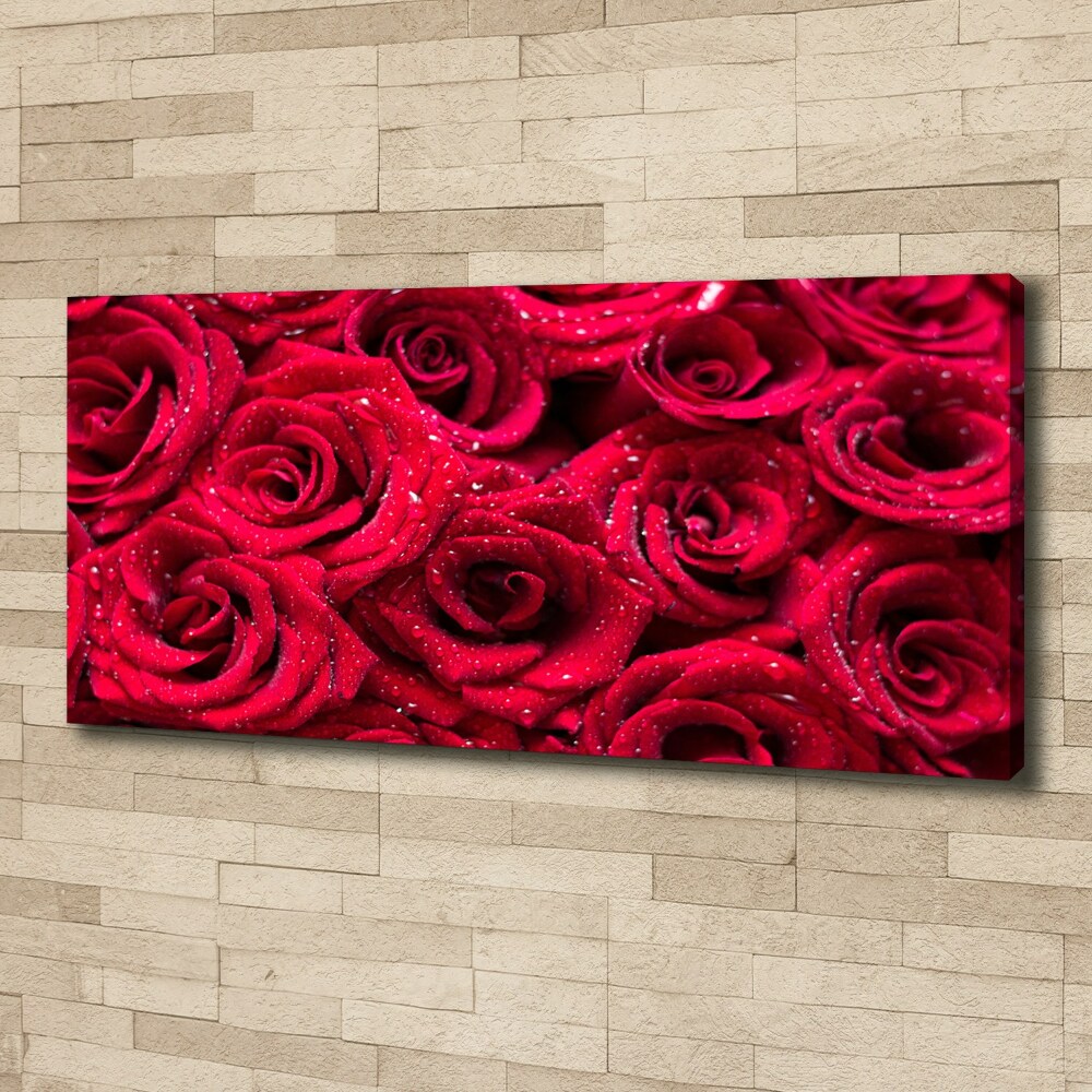 Canvas wall art Drops on roses