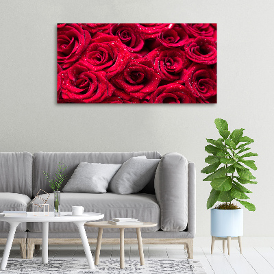 Canvas wall art Drops on roses