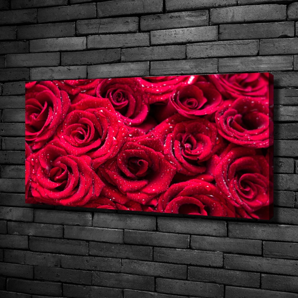 Canvas wall art Drops on roses