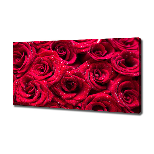 Canvas wall art Drops on roses