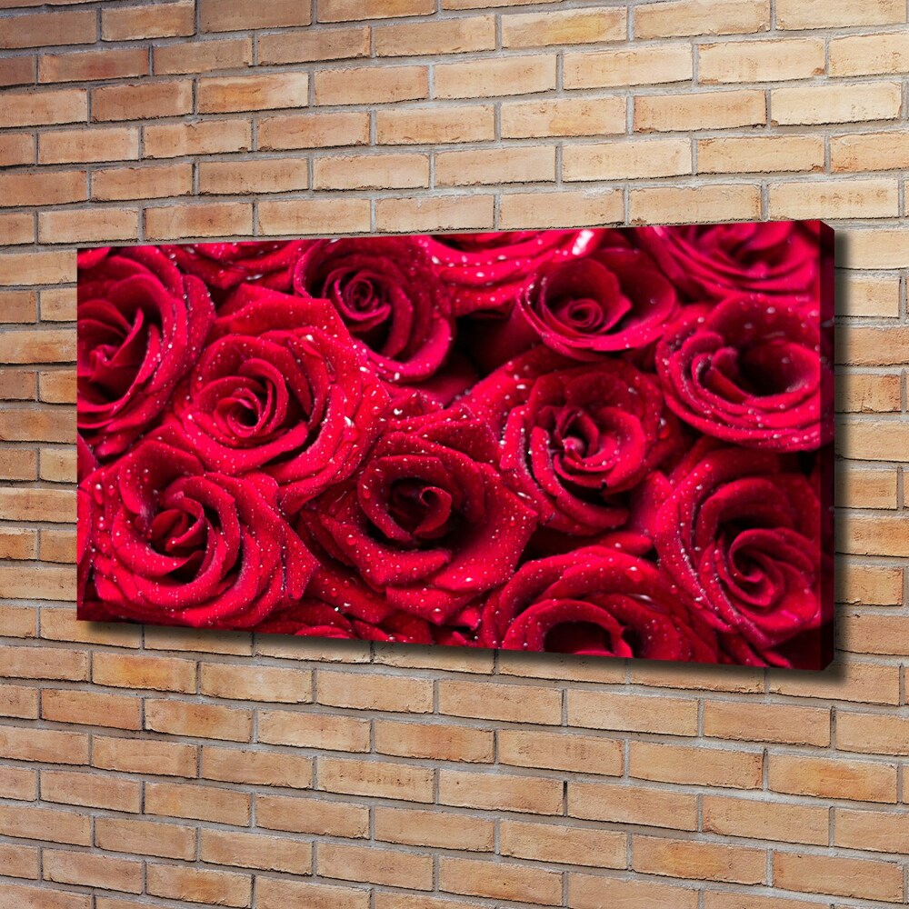 Canvas wall art Drops on roses