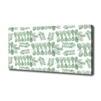 Canvas wall art Green leaves