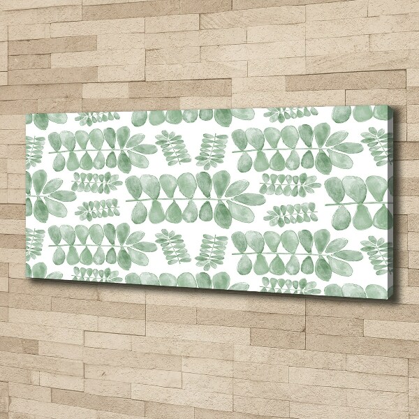 Canvas wall art Green leaves