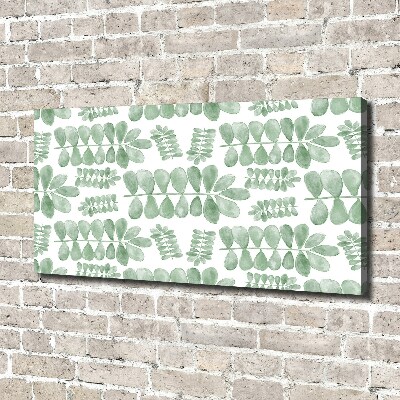 Canvas wall art Green leaves