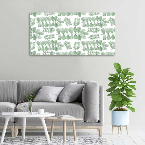 Canvas wall art Green leaves