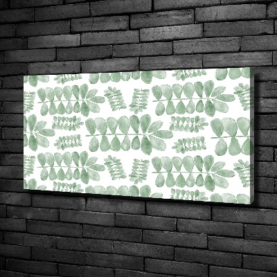 Canvas wall art Green leaves