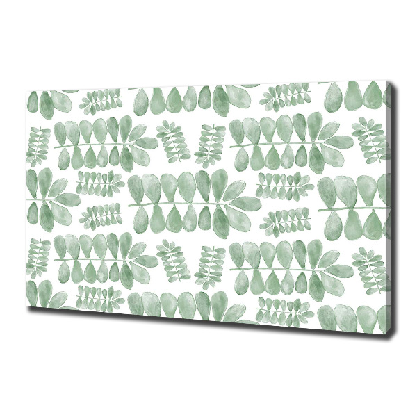 Canvas wall art Green leaves